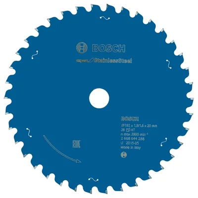 Bosch - Expert Serisi Paslanmaz Çelik için Daire Testere Bıçağı 192*20 mm 38 Diş