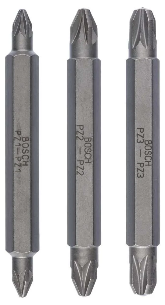 Bosch - Çift Taraflı Vidalama ucu PZ1/2/3*60 mm 3'lü