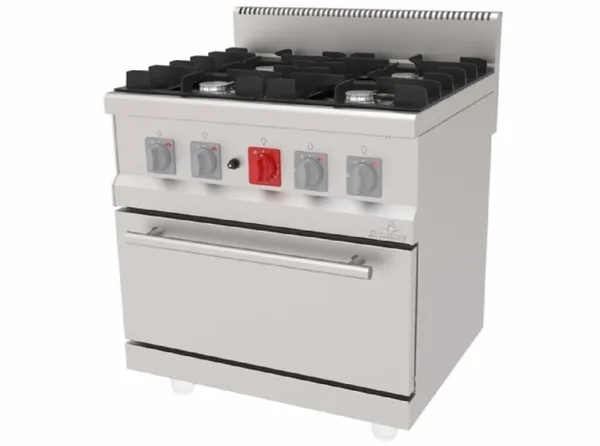 Atalay AGK-870 Gazlı Kuzine Dört Açık Ateşli Fırınlı - 700 Seri