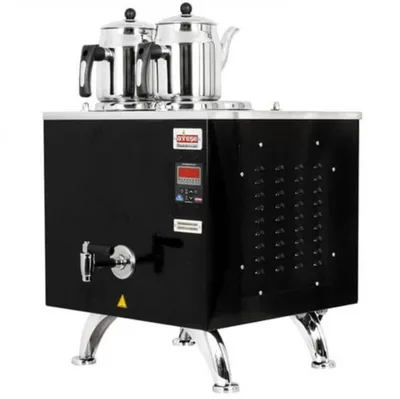 Ateşe Titanium Keyfchi Akıllı Dijital Elektrikli Statik 2 Demlikli Çay Kazanı (Demlikler Hariçtir)
