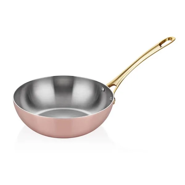 Bakır Wok Tava, Multi Metal, 24 Cm
