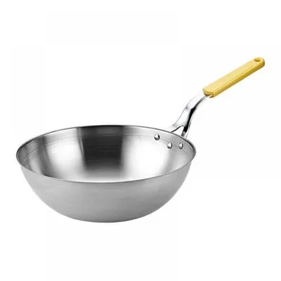 Çelik Wok Tava 26x9 Cm Silikon Saplı