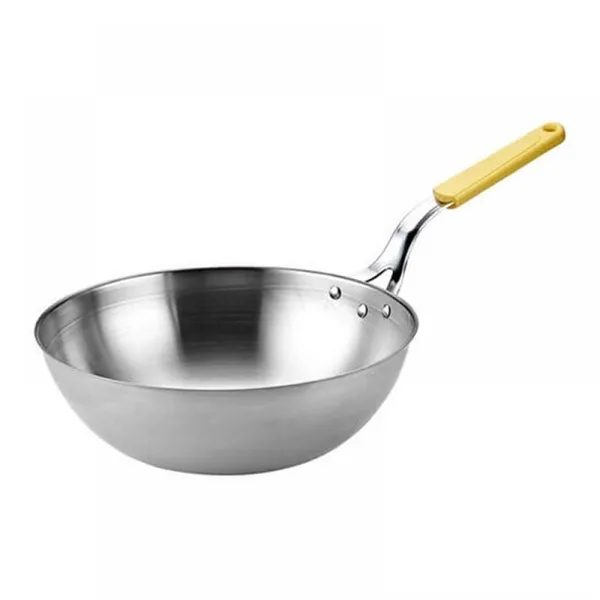 Çelik Wok Tava 26x9 Cm Silikon Saplı