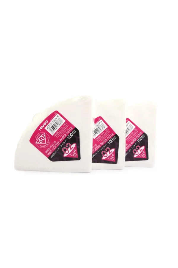 Hario 3 x V60 No2 Kahve Filtre Kağıdı 100'lü Paket (3*100 Adet) V60-02 HRIFLTREKGT3