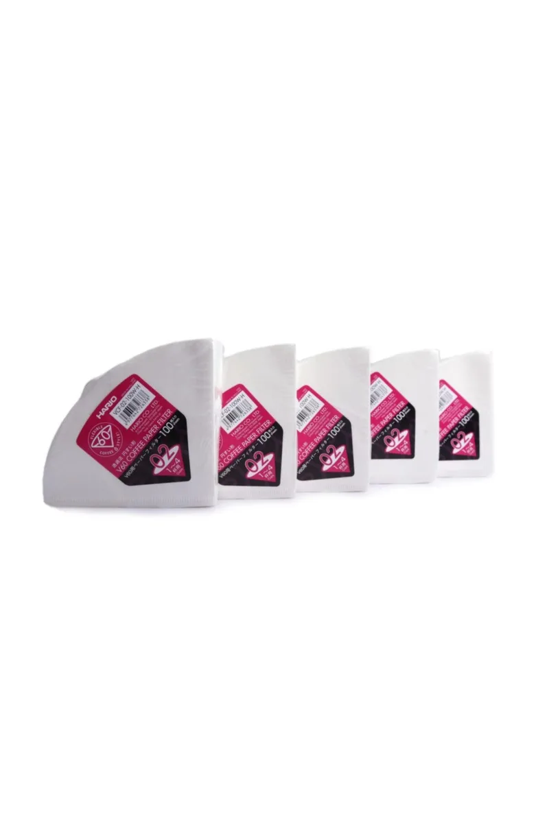 Hario 5 x V60 No2 Kahve Filtre Kağıdı 100'lü Paket (5*100 Adet) V60-02 HARIOFLTR5