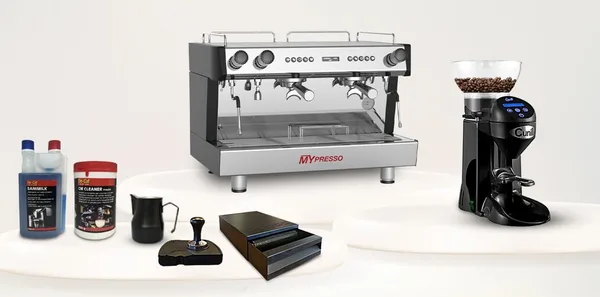 HORECAMARK CAFE SET MSX Kafe Ekipman Seti Mypresso Q2 TC Espresso Makinesi Otomatik Değirmen Barista Set Temizlik Set