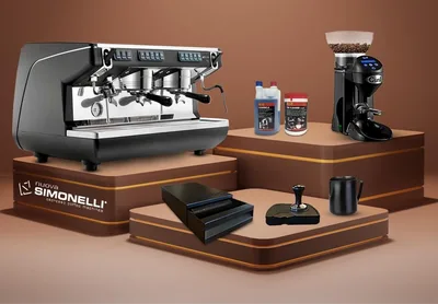 HORECAMARK CAFE SET NSX Kafe Ekipman Seti Nuova Simonelli Apiia Life Espresso Makinesi Otomatik Değirmen Barista Set Temizlik Set