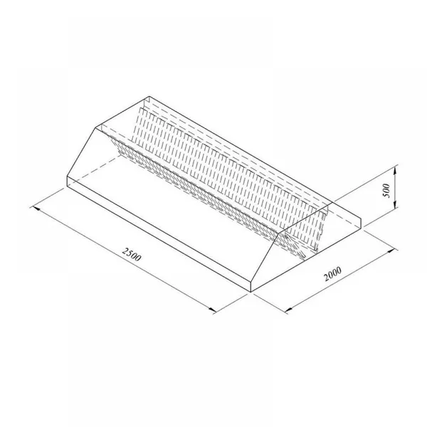 Horecamark Davlumbaz, Orta Tip, Filtreli, 250x200 cm