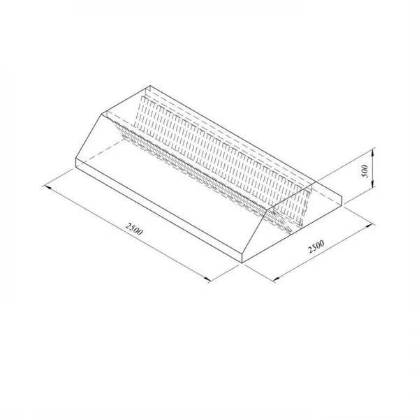 Horecamark Davlumbaz, Orta Tip, Filtreli, 250x250 cm