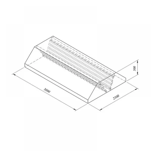 Horecamark Davlumbaz, Orta Tip, Filtreli, 300x250 cm
