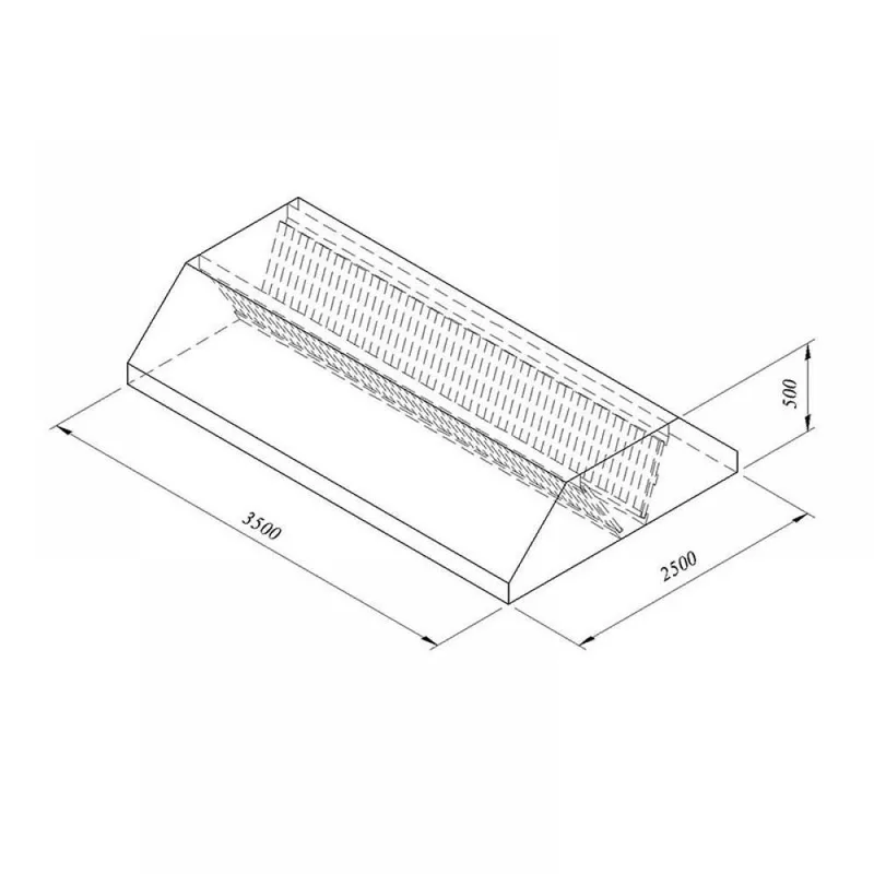 Horecamark Davlumbaz, Orta Tip, Filtreli, 350x250 cm