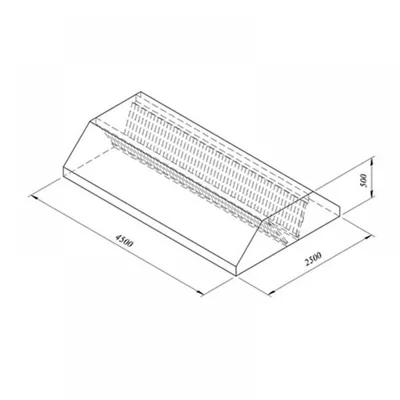 Horecamark Davlumbaz, Orta Tip, Filtreli, 450x250 cm