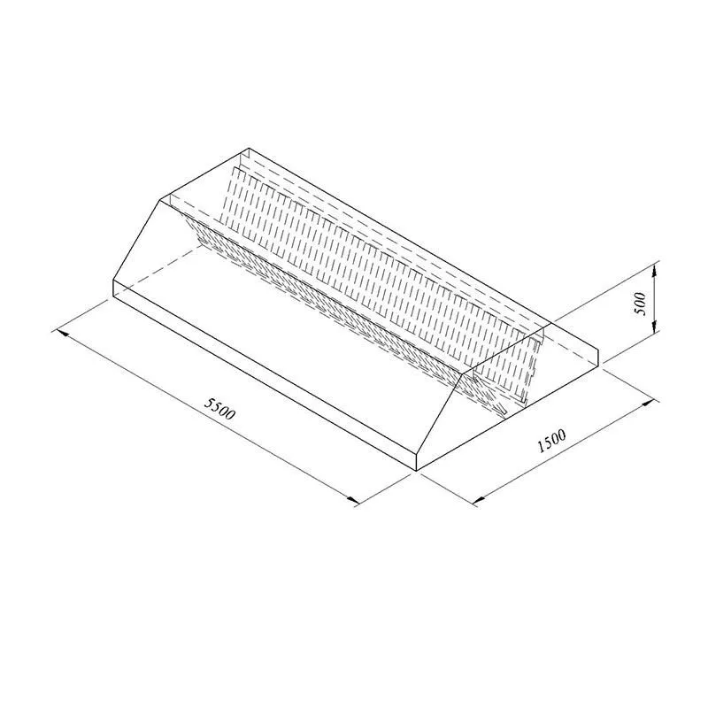 Horecamark Davlumbaz, Orta Tip, Filtreli, 550x150 cm
