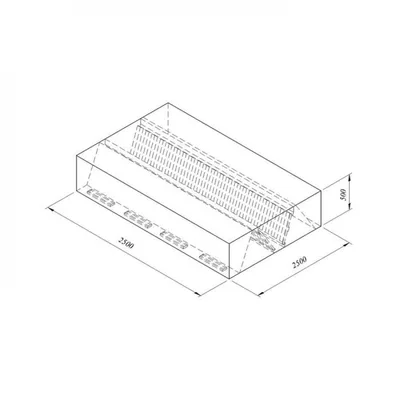 Horecamark Davlumbaz, Orta Tip, Filtreli, Kutu Tip, Çift Cidar, 250x250 cm