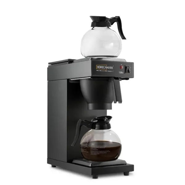 Horecamark HRC120-2 Çift Potlu Filtre Kahve Makinesi 1.8 Lt. Siyah