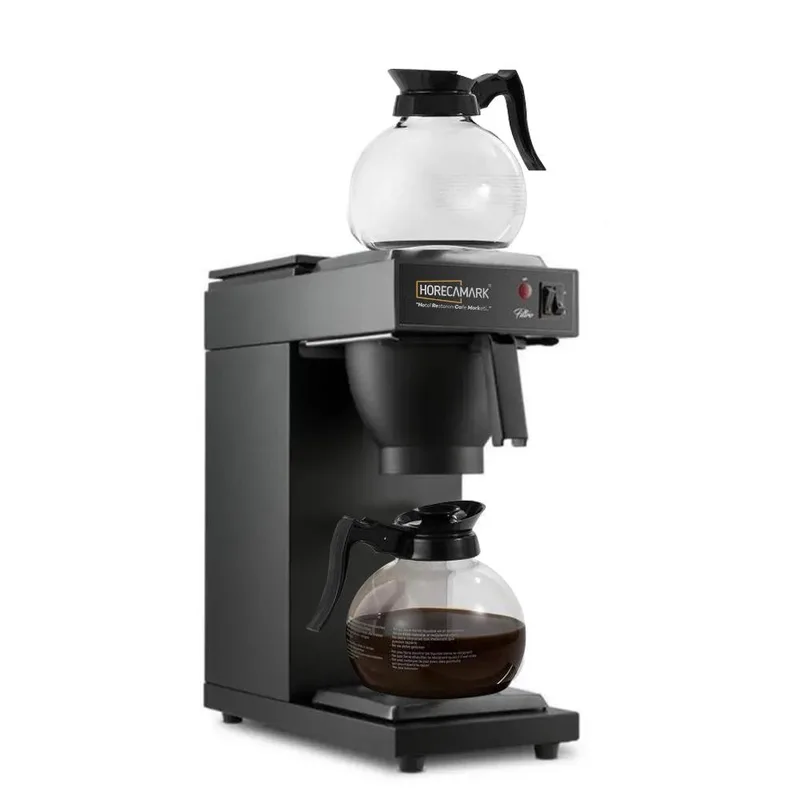 Horecamark HRC120-2 Çift Potlu Filtre Kahve Makinesi 1.8 Lt. Siyah