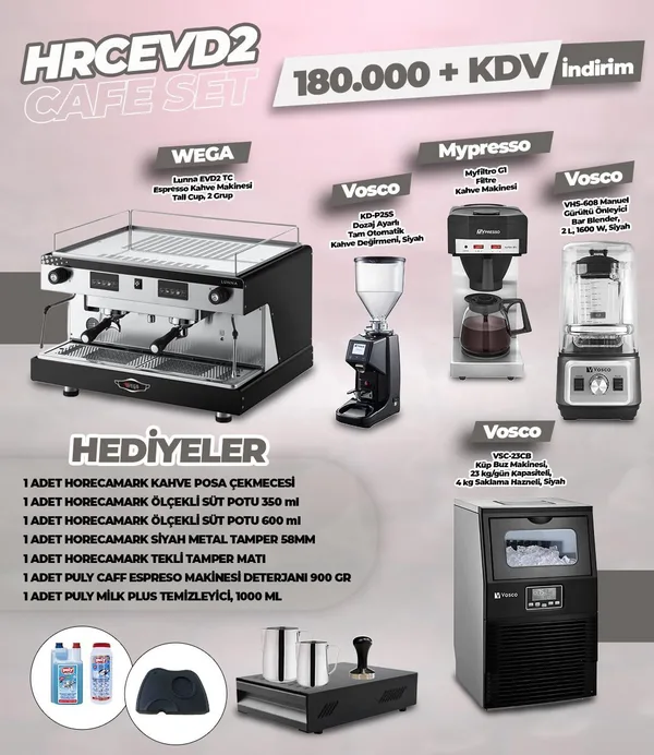 Horecamark HRCEVD2 Cafe Set ( Wega Lunna EVD2TC )