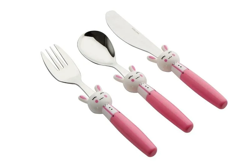 Mini Rabbit Çocuk Çatal Kaşık Bıçak Takımı 3 Parça