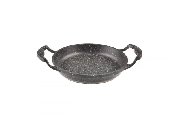 Minor Aluminyum Döküm Yuvarlak Sahan Beyaz Desenli 18 cm Taşev T3021