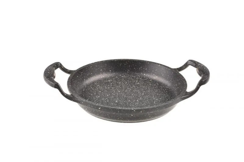 Minor Aluminyum Döküm Yuvarlak Sahan Beyaz Desenli 20 cm Taşev T3024