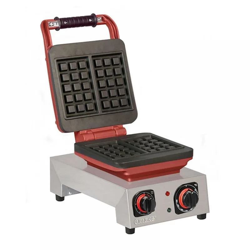 Omake WFL21.E12 Z5F Kare Model Zamanlayıcılı Manuel Waffle Makinesi, Elektrikli