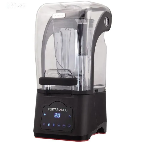 Portabianco 1280DK Dijital Bar Blender, Gürültü Önleyici Kapaklı, 2.5 L, 1680 W, Siyah