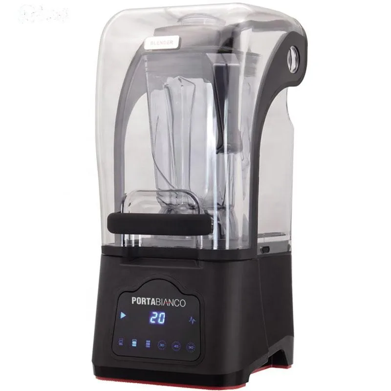 Portabianco 1280DK Dijital Bar Blender, Gürültü Önleyici Kapaklı, 2.5 L, 1680 W, Siyah