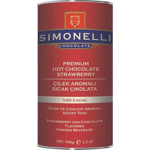 Simonelli Hot Chocolate Strawberry- Sıcak Çikolata Çilek Aromalı 900 Gram
