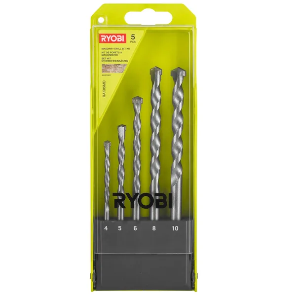 RYOBİ RAK05MD Beton Matkap Ucu Seti 5 Parça 4,5,6,8,10Mm (5132004522)
