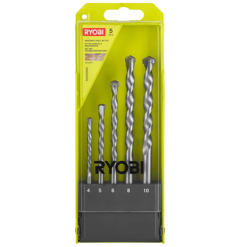 RYOBİ RAK05MD Beton Matkap Ucu Seti 5 Parça 4,5,6,8,10Mm (5132004522)
