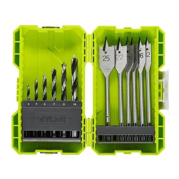RYOBİ RAK12SWD 12 Parça Ahşap Delme Seti (5132003302)
