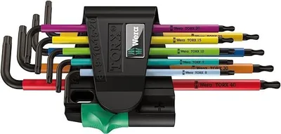 Wera 969/9 Torx BO Renkli 1 L- Anahtar Seti