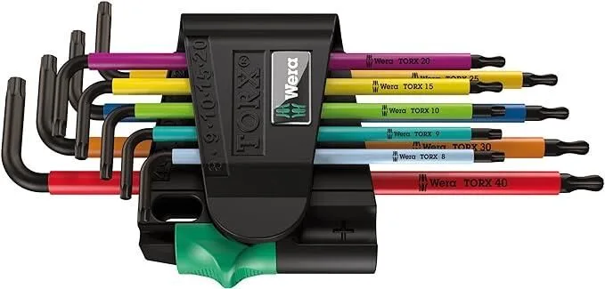 Wera 969/9 Torx BO Renkli 1 L- Anahtar Seti