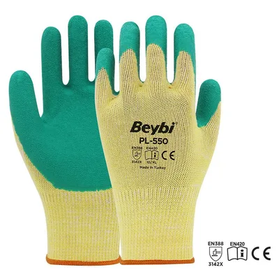 Beybi PL550 Nitril Pamuk Örme Eldiveni