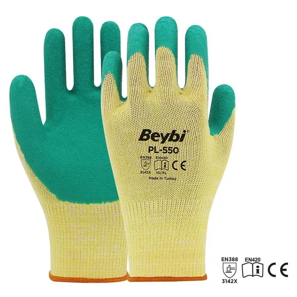 Beybi PL550 Nitril Pamuk Örme Eldiveni