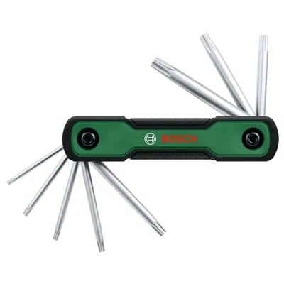 BOSCH 1600A039L8 katlanabilir Torx anahtar seti 8'i 1 arada