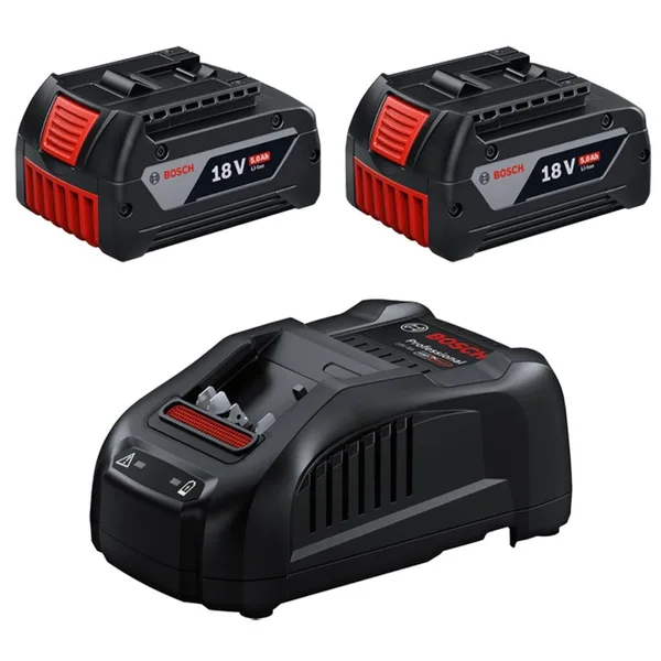 Bosch GAL 1880 CV Şarj Cihazı + 2 x GBA 18 V 5 Ah Yedek Akü
