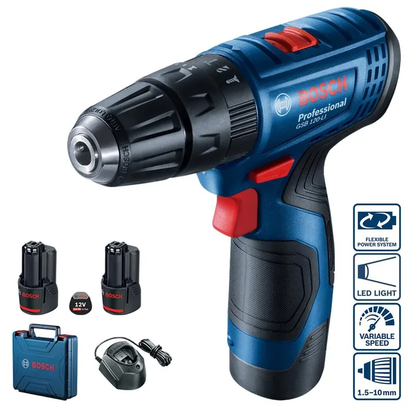 Bosch GSB 120-LI Profesyonel Akülü Darbeli Delme/Vidalama Makinesi
