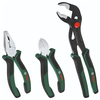 Bosch Home and Garden Pense Seti 3 Parça Premium (Pense, Yan Keski, Boru Anahtarı)