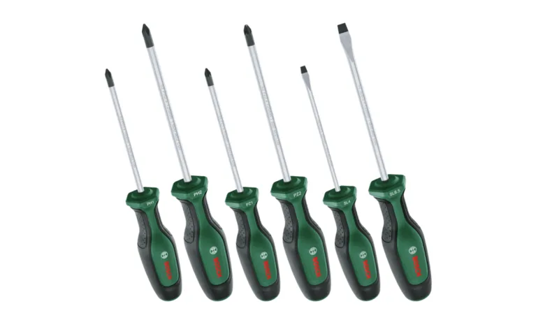 Bosch 6 parça Düz ve Yıldız Karışık Tornavida Seti 1600A02BX7