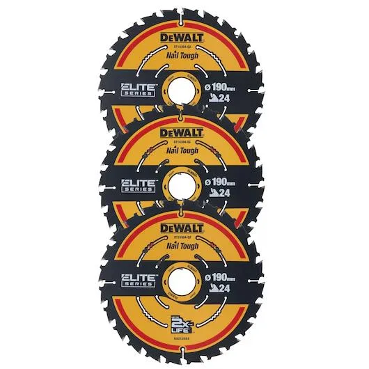 Dewalt DT10399 190 mm 3 Parça Daire Testere Bıçağı