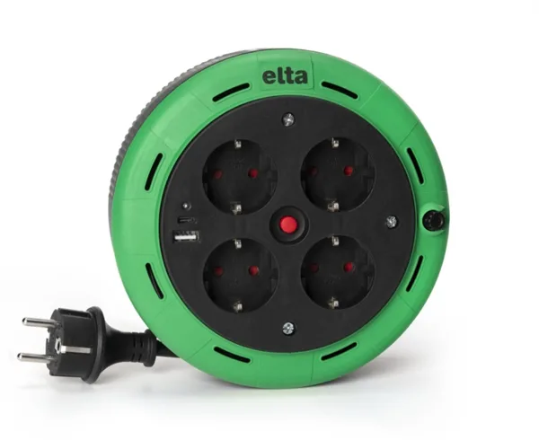 ELTA MAKARALI UZATMA KABLOSU 5M (UST + TYPE C GİRİŞ)