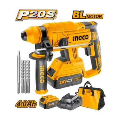 İngco CRHLI22012  Li-ion Akülü Kırıcı Delici 1.5J 20V 4.0Ah