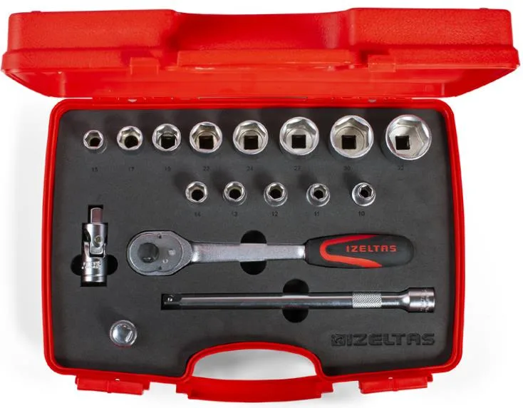 İzeltaş 1113 1/2'' Altı Köşe Lokma Anahtar Takımı 17 Parça