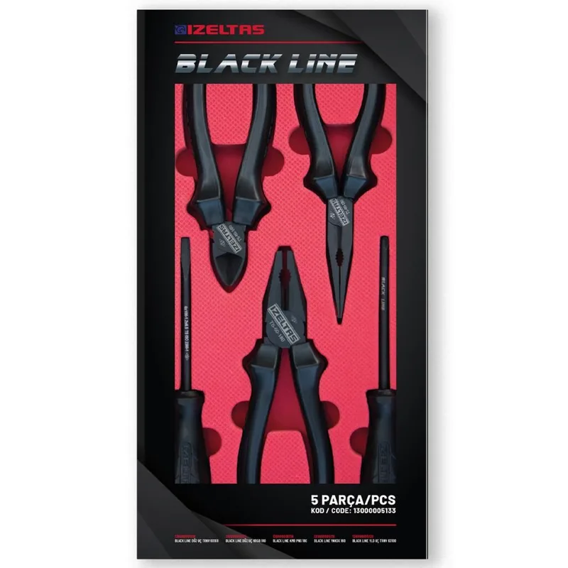 İzeltaş Black Line 5 Parça Set