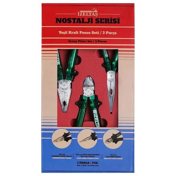 İzeltaş Nostalji Pense 3'lü Set