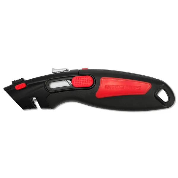 İzeltaş Pro Güvenlikli Otomatik Kitlemeli Trapez Maket Bıçağı (2 Yedek Bıçaklı)