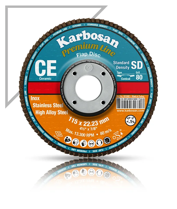 Karbosan Seramik Flap Disk 	125 x 22.23