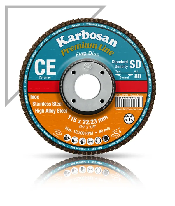 Karbosan Seramik Flap Disk 180 x 22.23