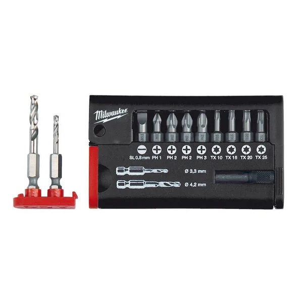 Milwaukee 12 Parça Bits Uç Seti Mavi HSS-G3,3,4,2